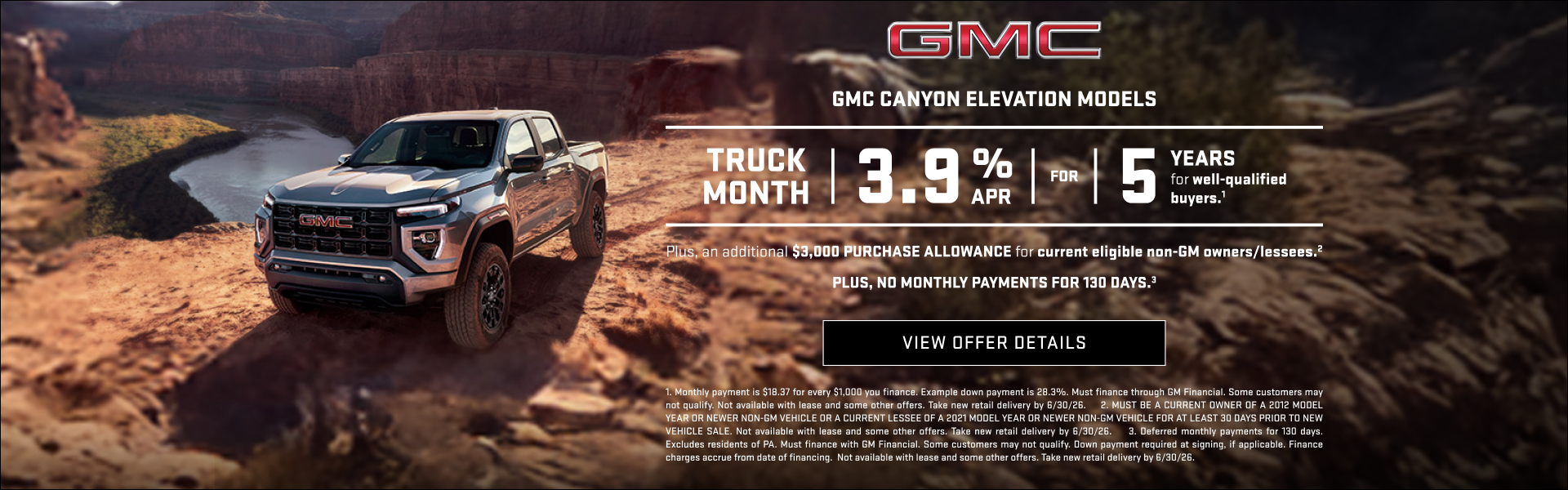 GMC Canyon Elevation models