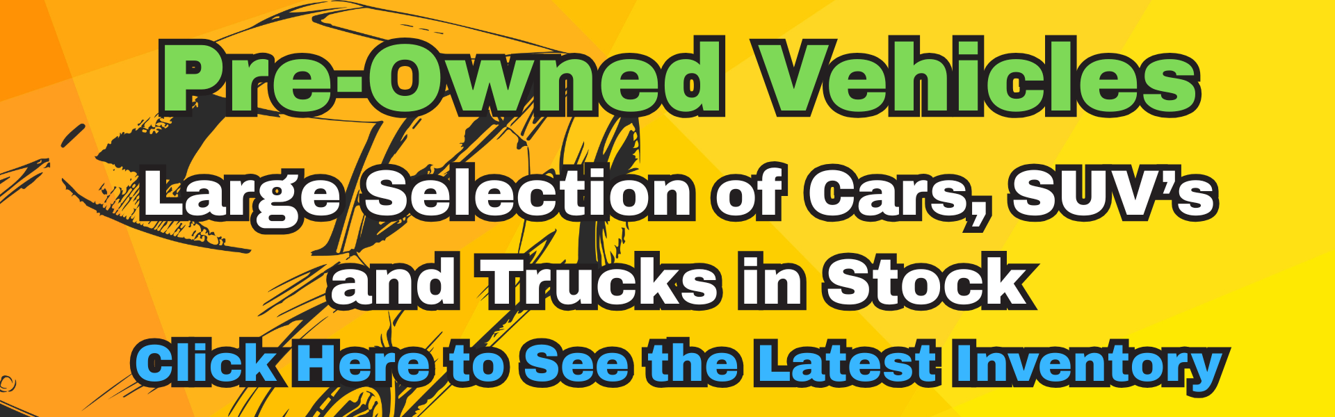 Pre owned vehicles banner March 2026